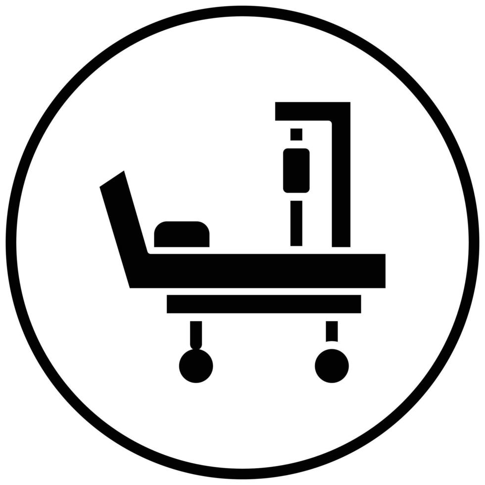 Hospital Bed Icon Style vector