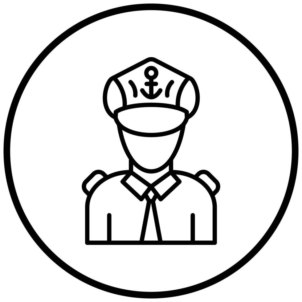Captain Icon Style vector