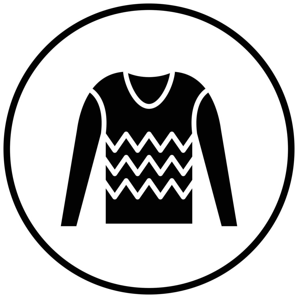 estilo de icono de suéter vector