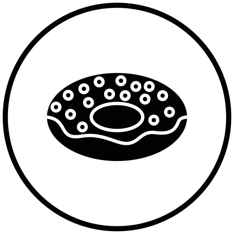 estilo de icono de donut vector