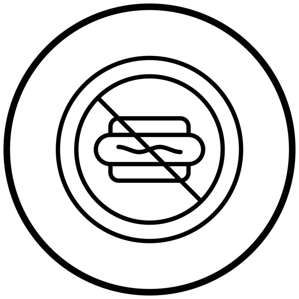 No Fast Food Icon Style vector