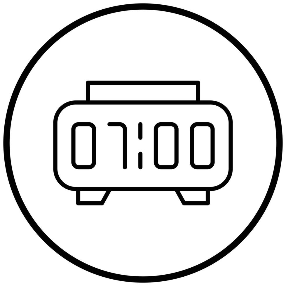 Digital Clock Icon Style vector