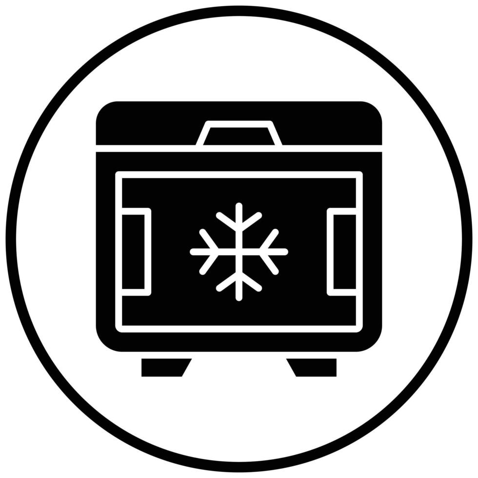 Deep Freezer Icon Style vector