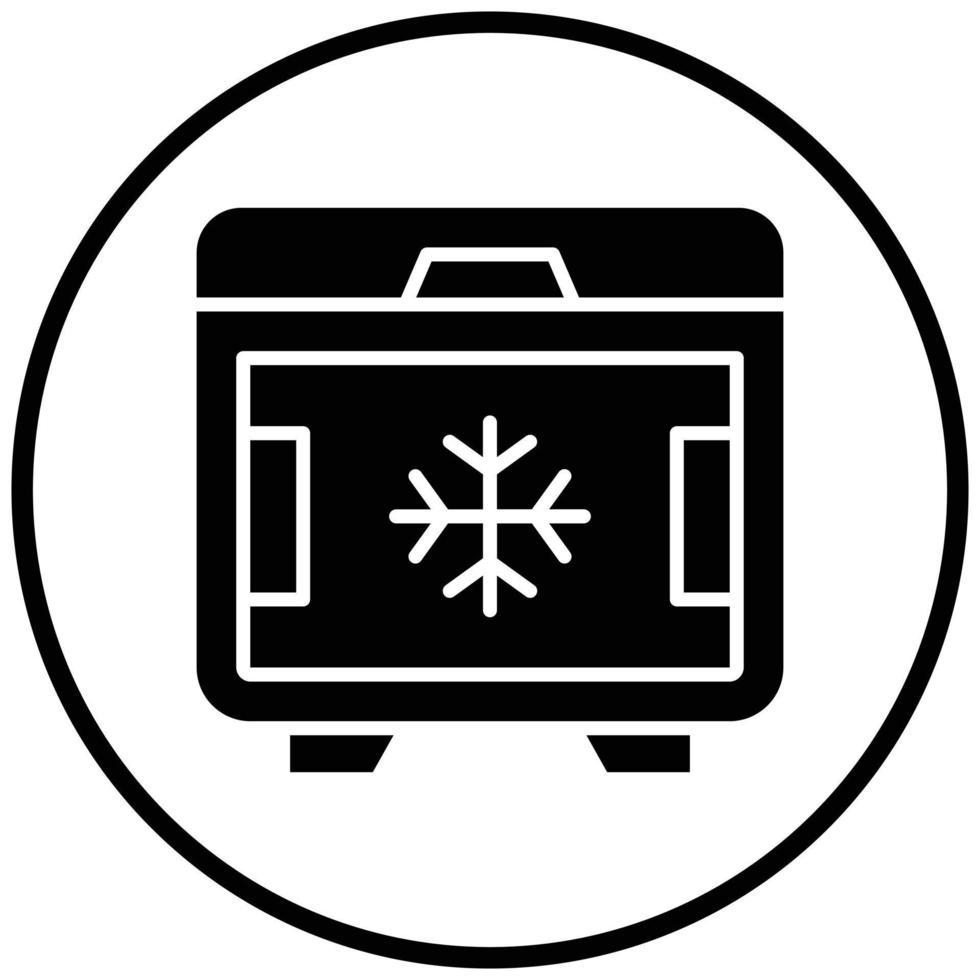 Deep Freezer Icon Style vector