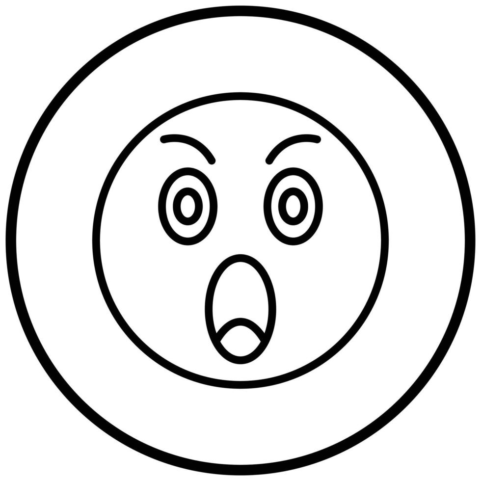 Shocked Icon Style vector