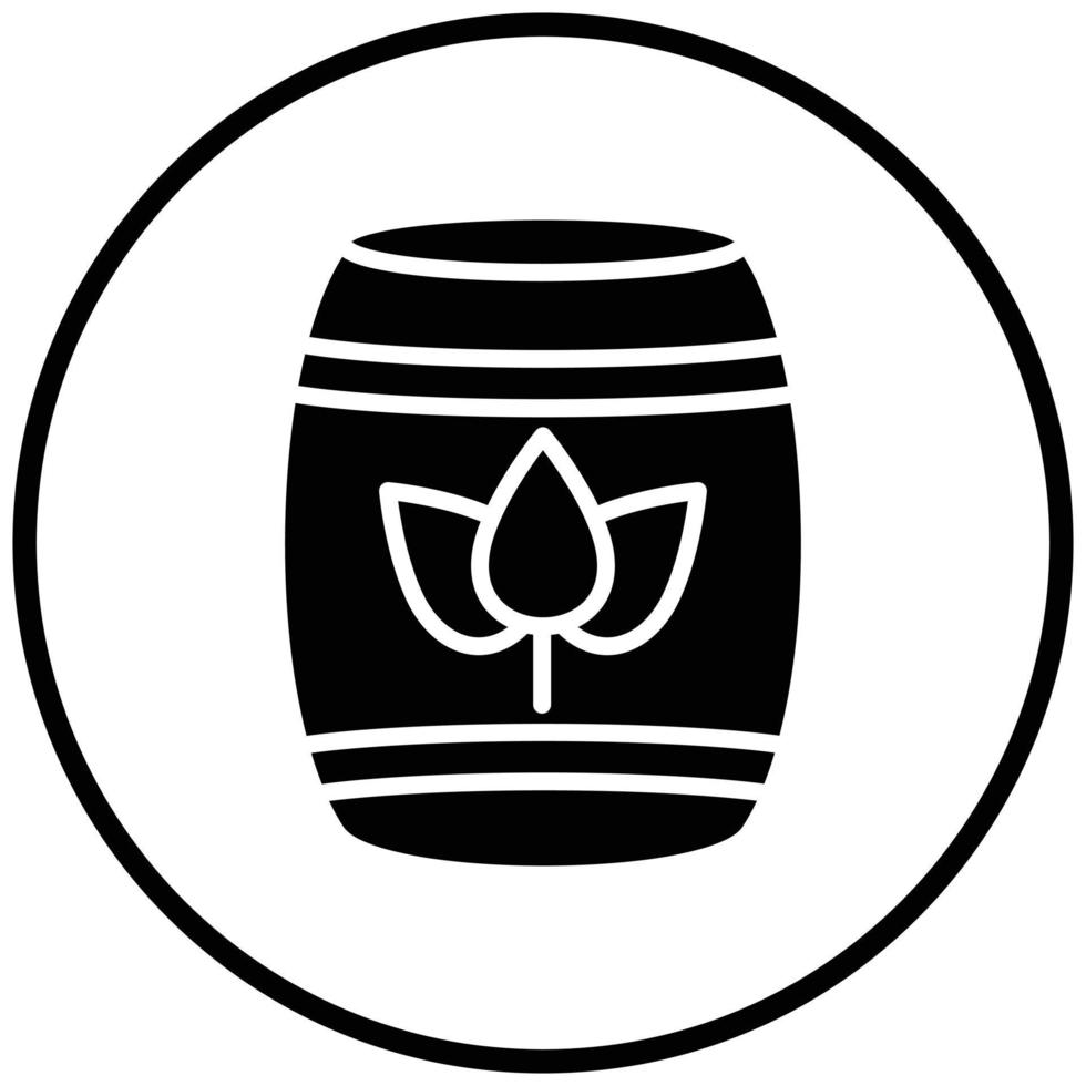 Eco Barrel Icon Style vector