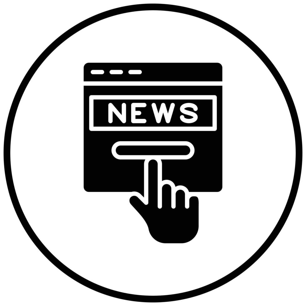 News Subscription Icon Style vector