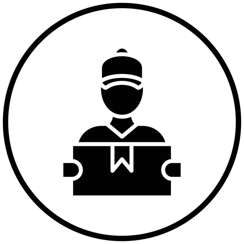Delivery Man Icon Style vector