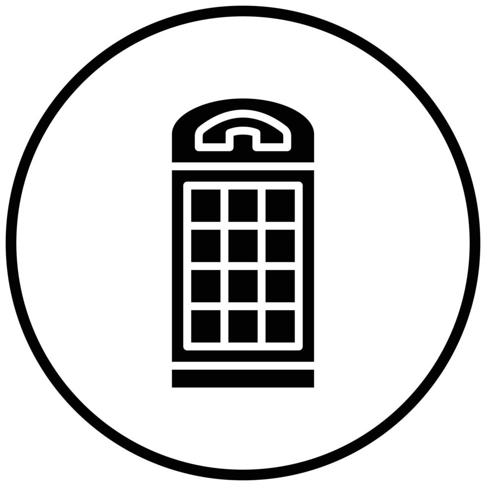 Phone Booth Icon Style vector