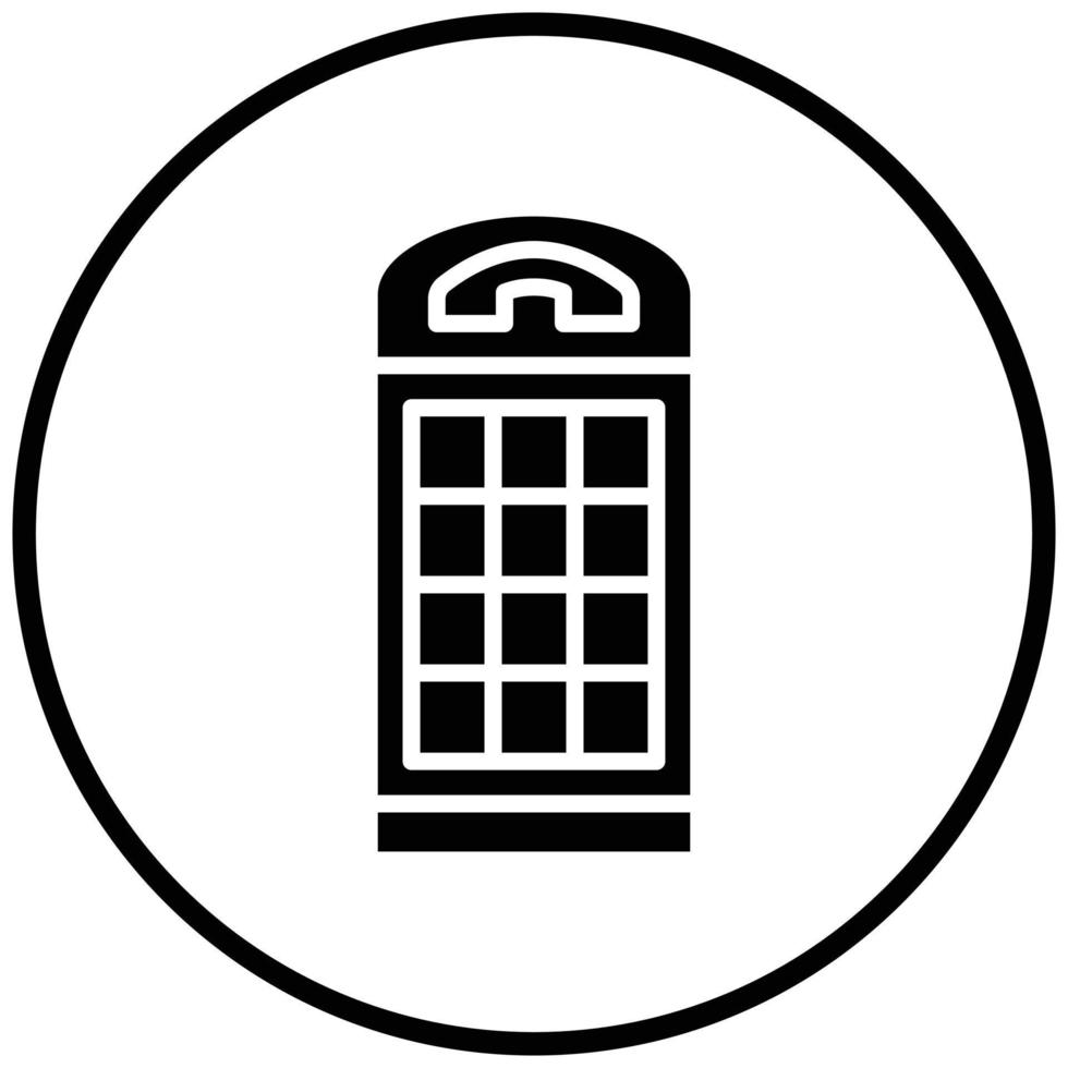 Phone Booth Icon Style vector