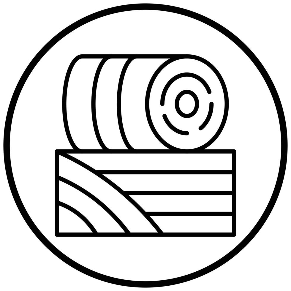 Hay Bale Icon Style vector