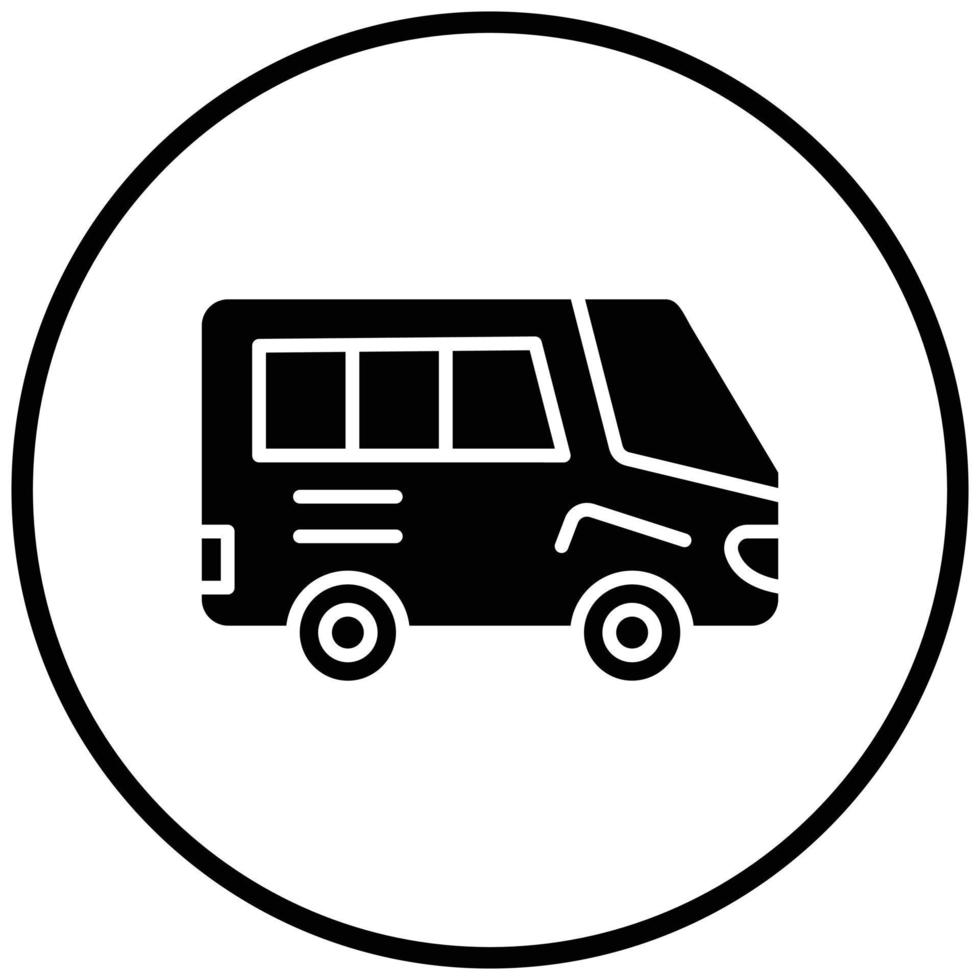 estilo de icono de transporte público vector