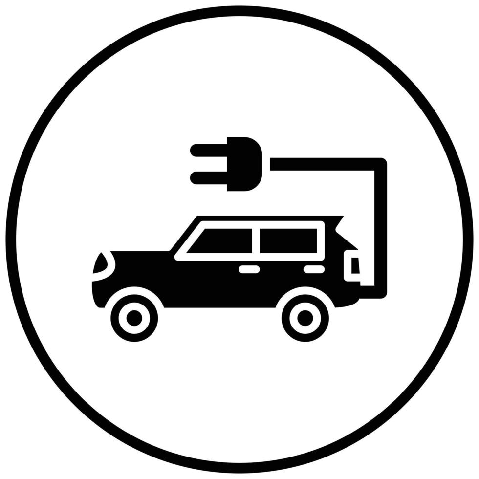 Electric Car Icon Style vector