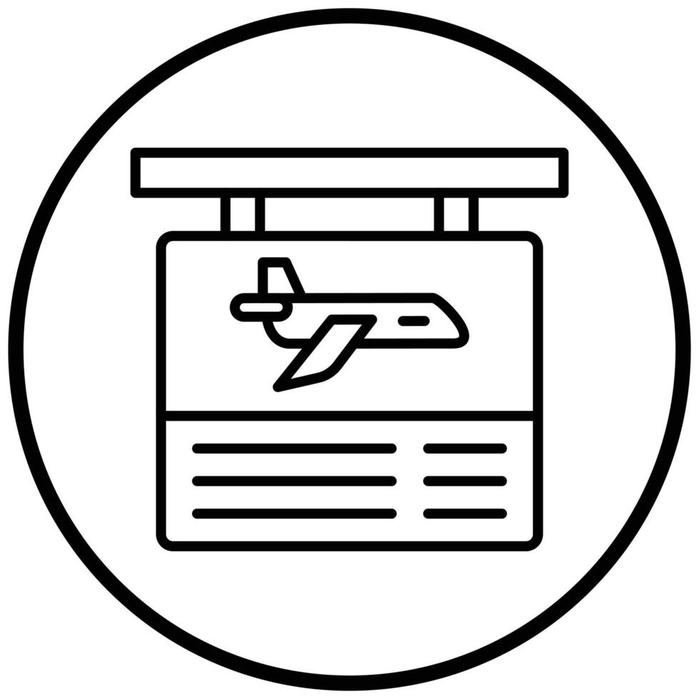 Flight Information Icon Style vector