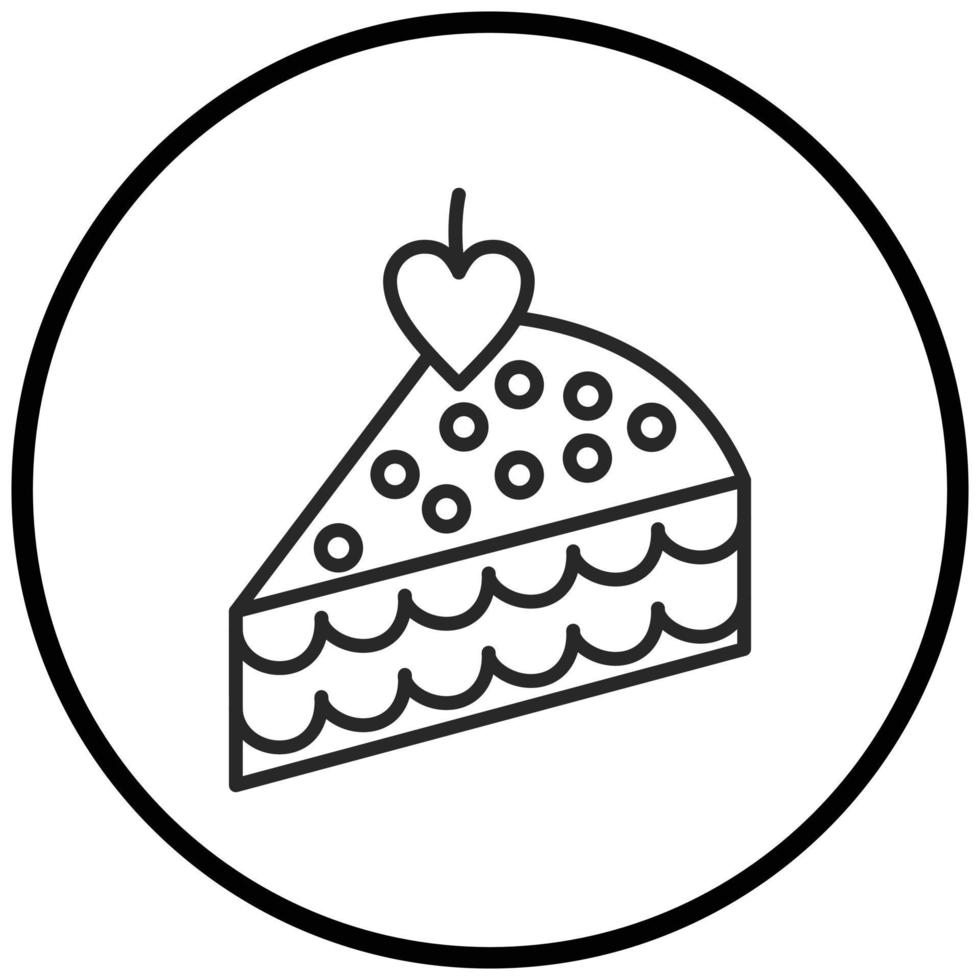 Cake Slice Icon Style vector