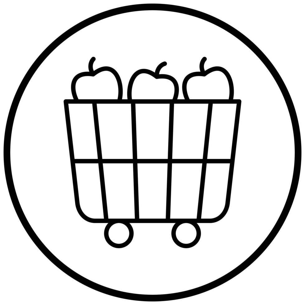 Fruit Cart Icon Style vector