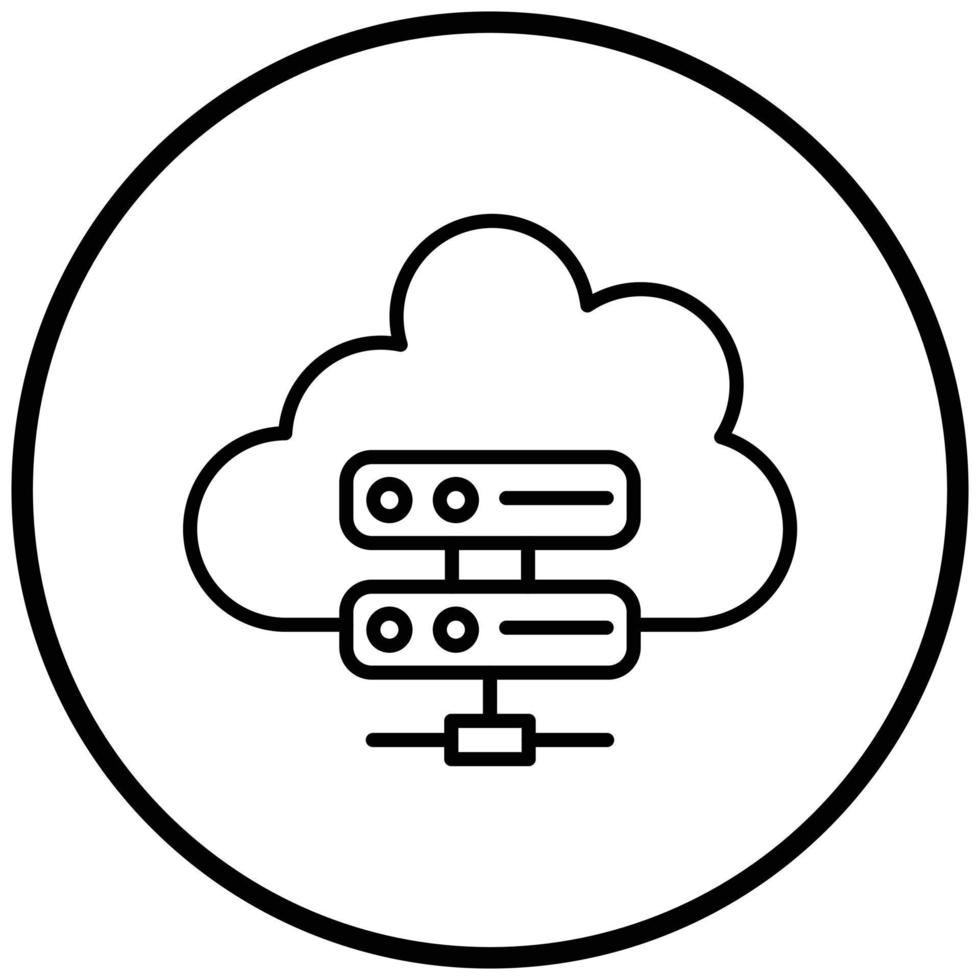 Cloud Server Icon Style vector