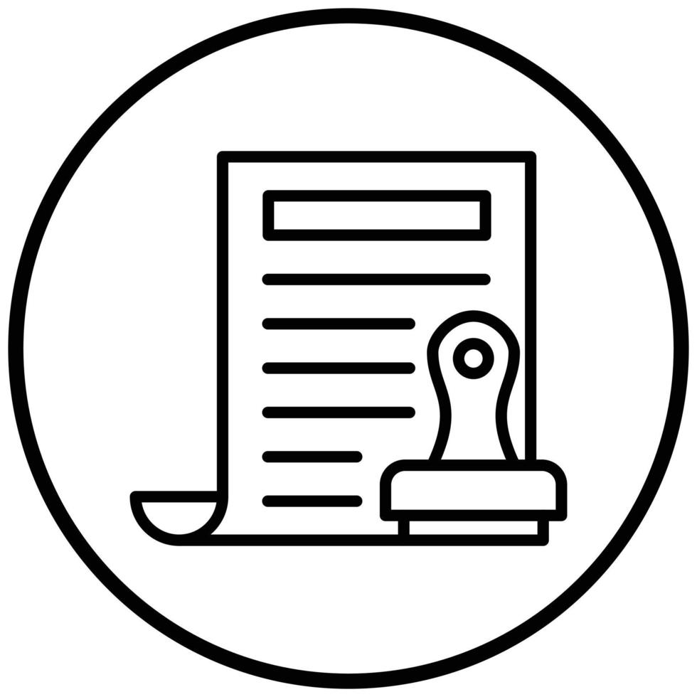 Stamped Icon Style vector