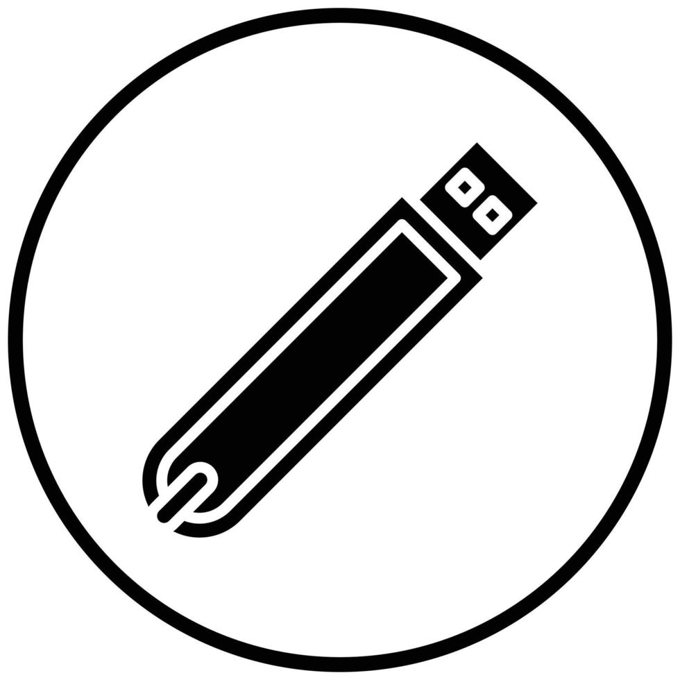 Flash Drive Icon Style vector