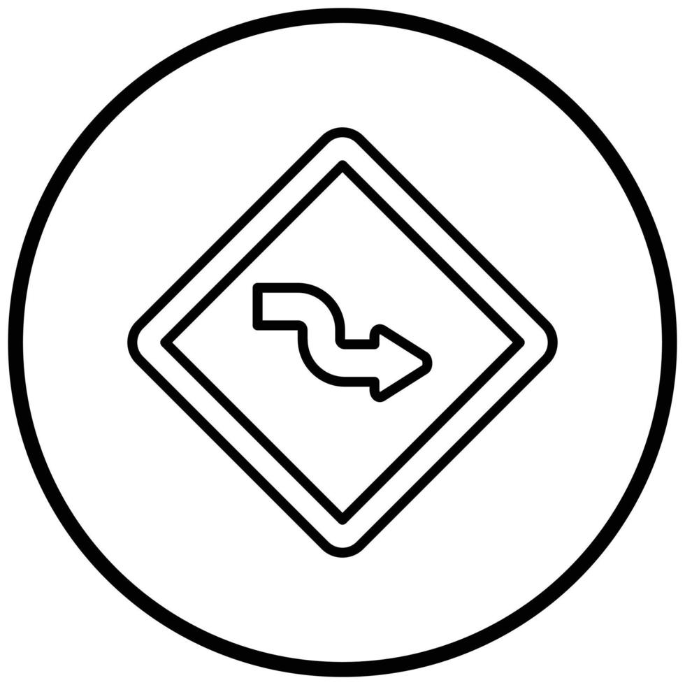 Zig Zag Road Icon Style vector