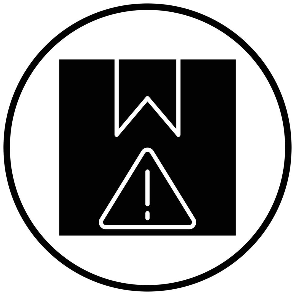 Delivery Warning Icon Style vector