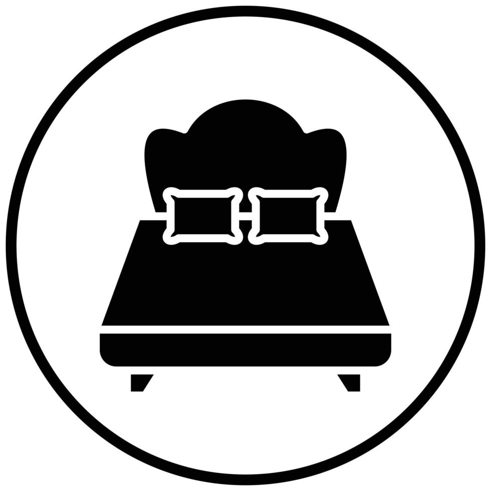 Double Bed Icon Style vector