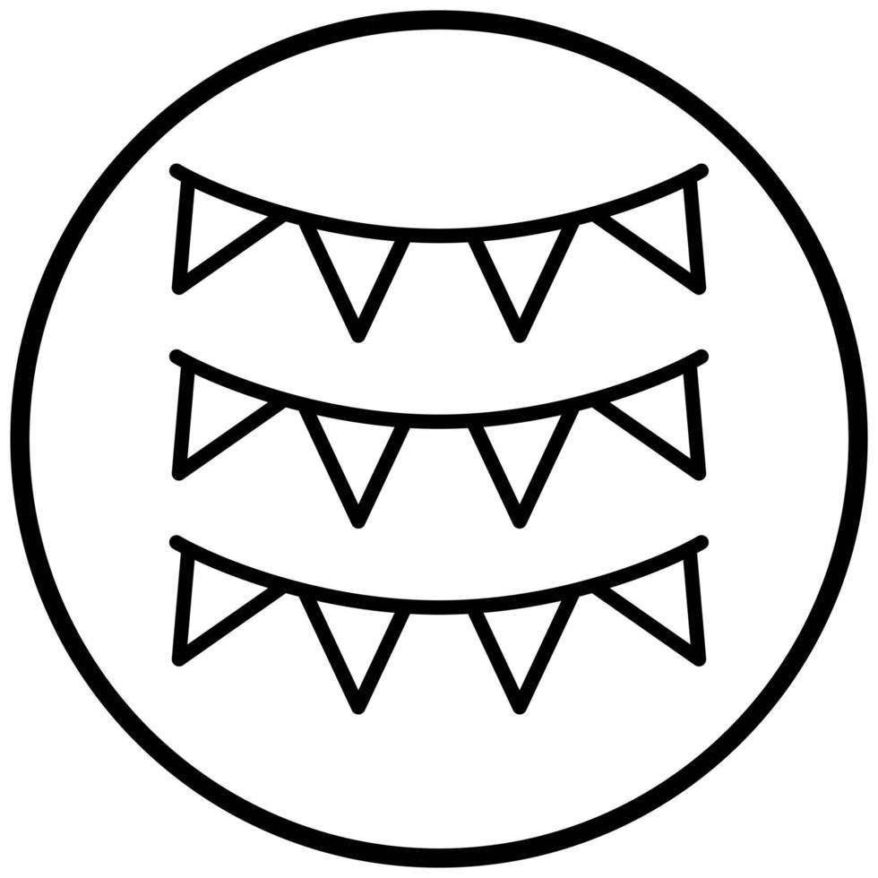 New Year Flags Icon Style vector