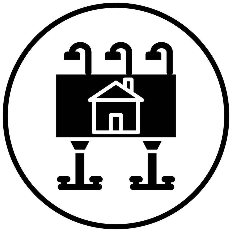House Billboard Icon Style vector