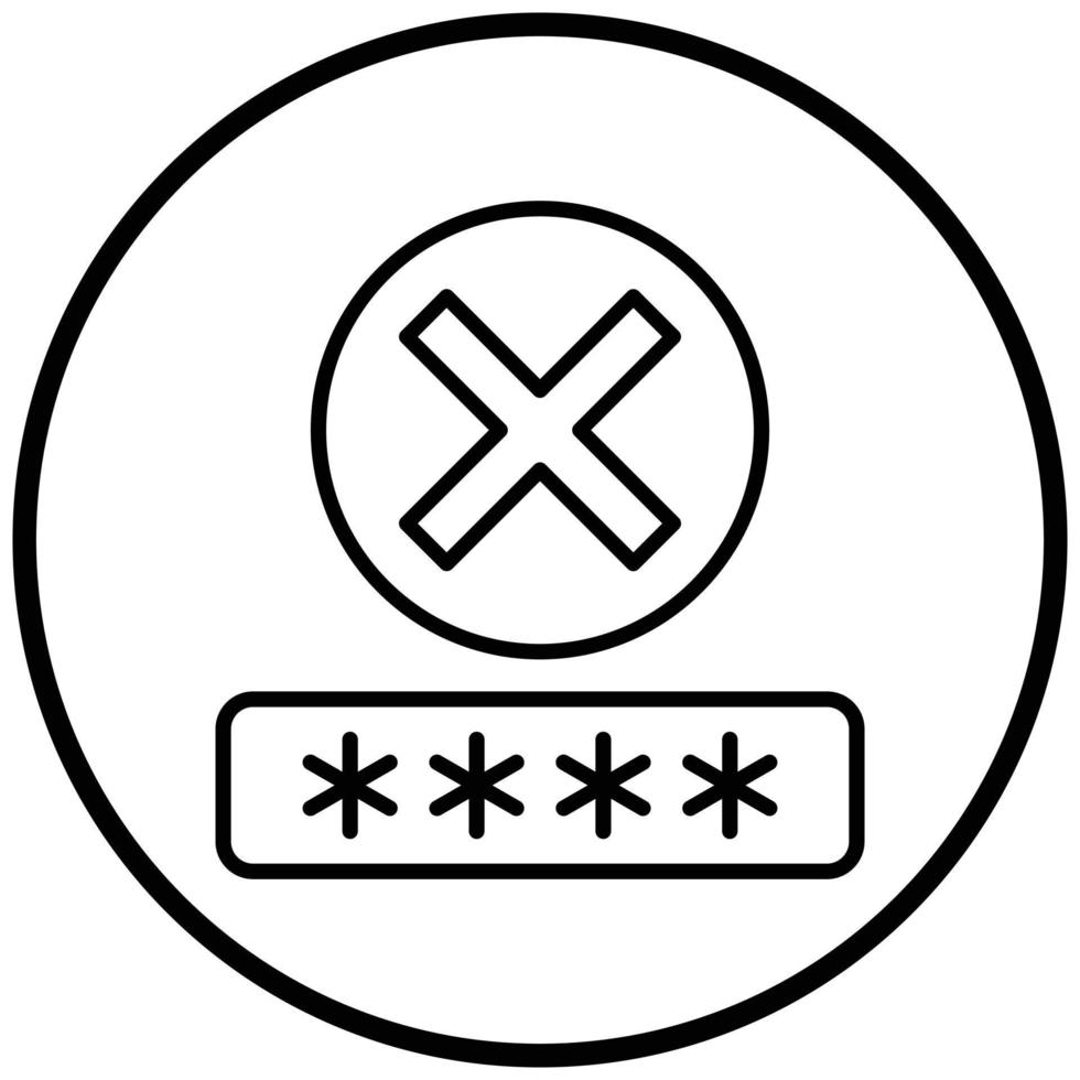 Denial Icon Style vector