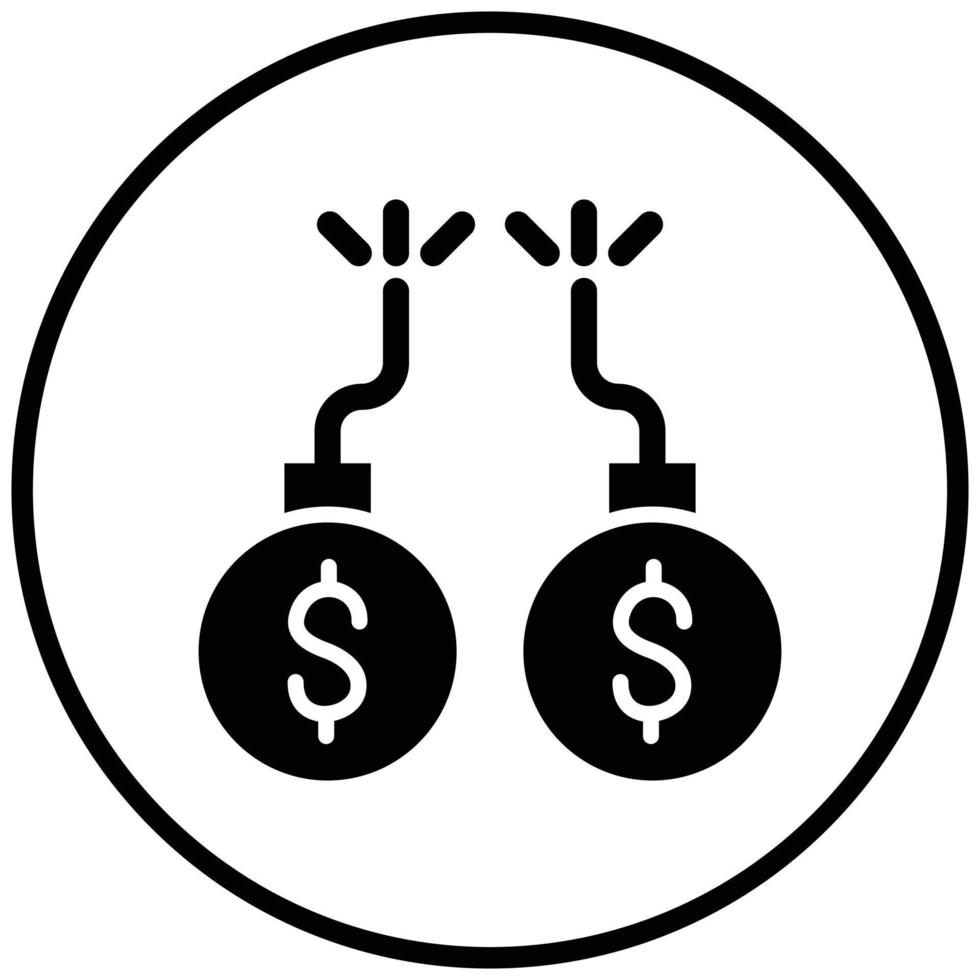 Debt Icon Style vector