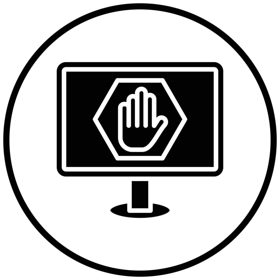 Ad Blocker Icon Style vector