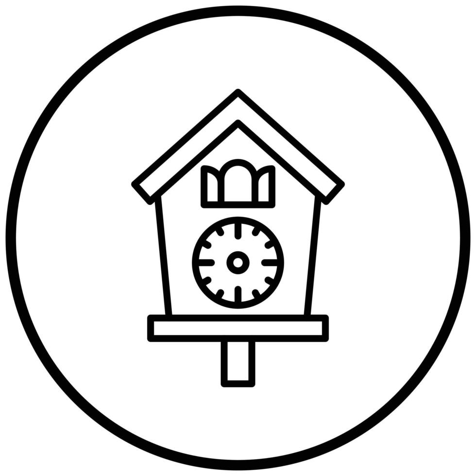 Cuckoo Clock Icon Style vector