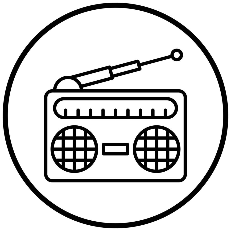 Radio Icon Style vector