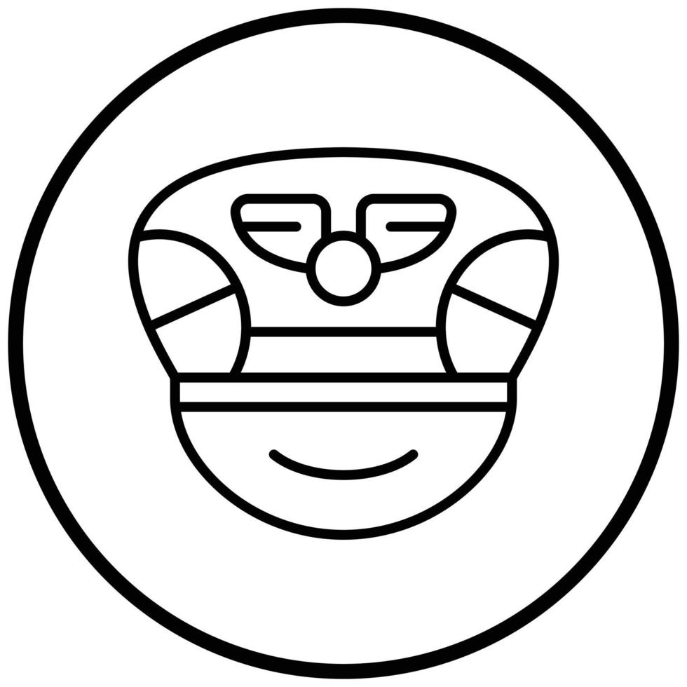 Pilot Hat Icon Style vector
