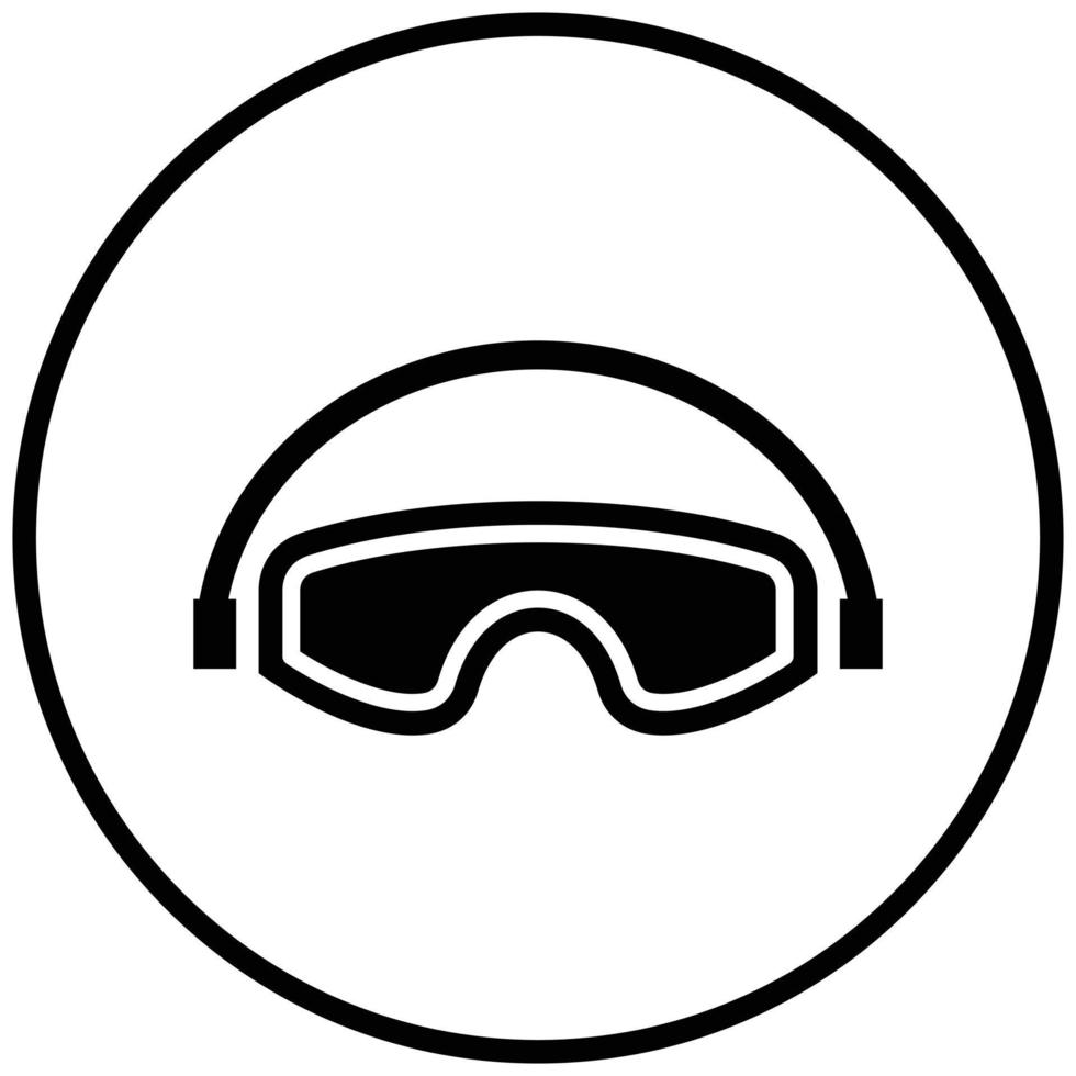 estilo de icono de gafas de seguridad vector