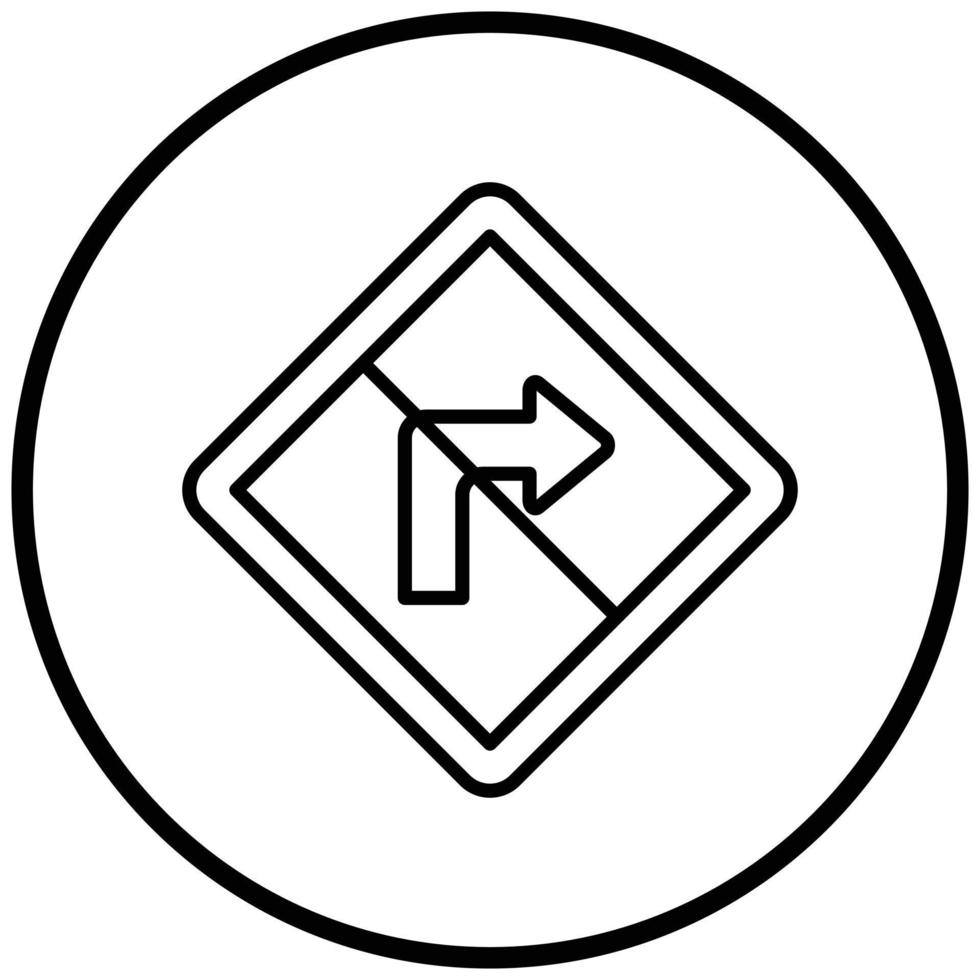 No Right Turn Icon Style vector