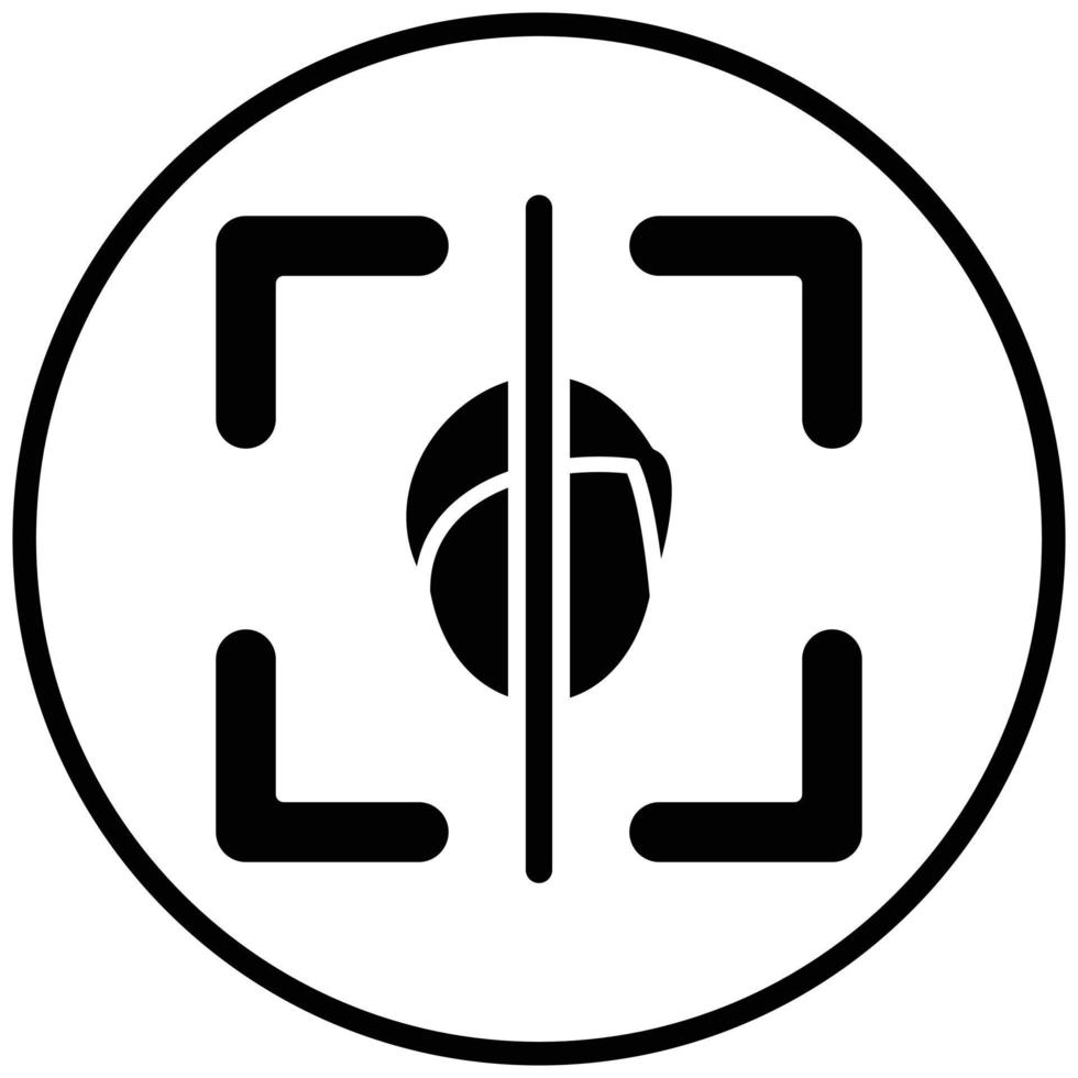 Face Scan Icon Style vector