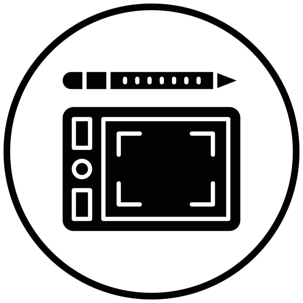 Graphic Tablet Icon Style vector