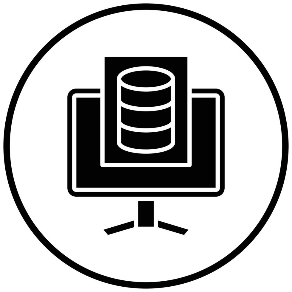 Study Database Icon Style vector