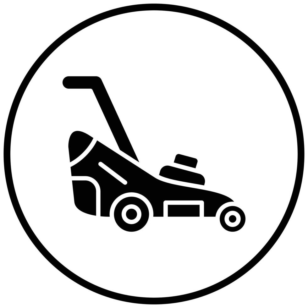 Lawn mower Icon Style vector