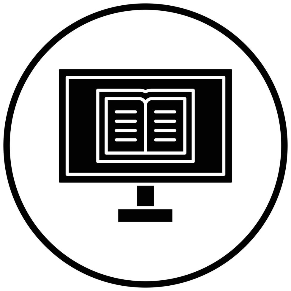 Online Learning Icon Style vector