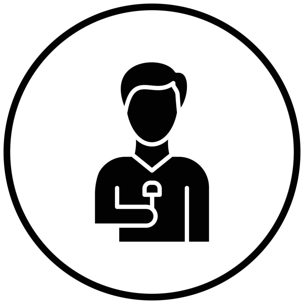 Male Journalist Icon Style vector