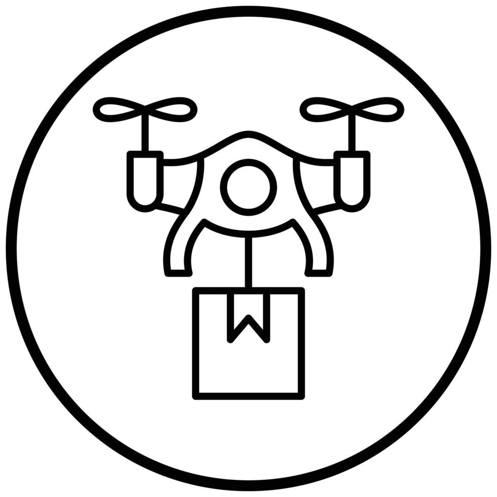 Drone Delivery Icon Style vector