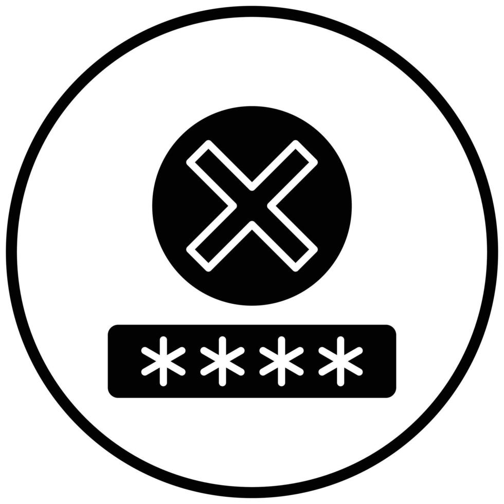 Denial Icon Style vector