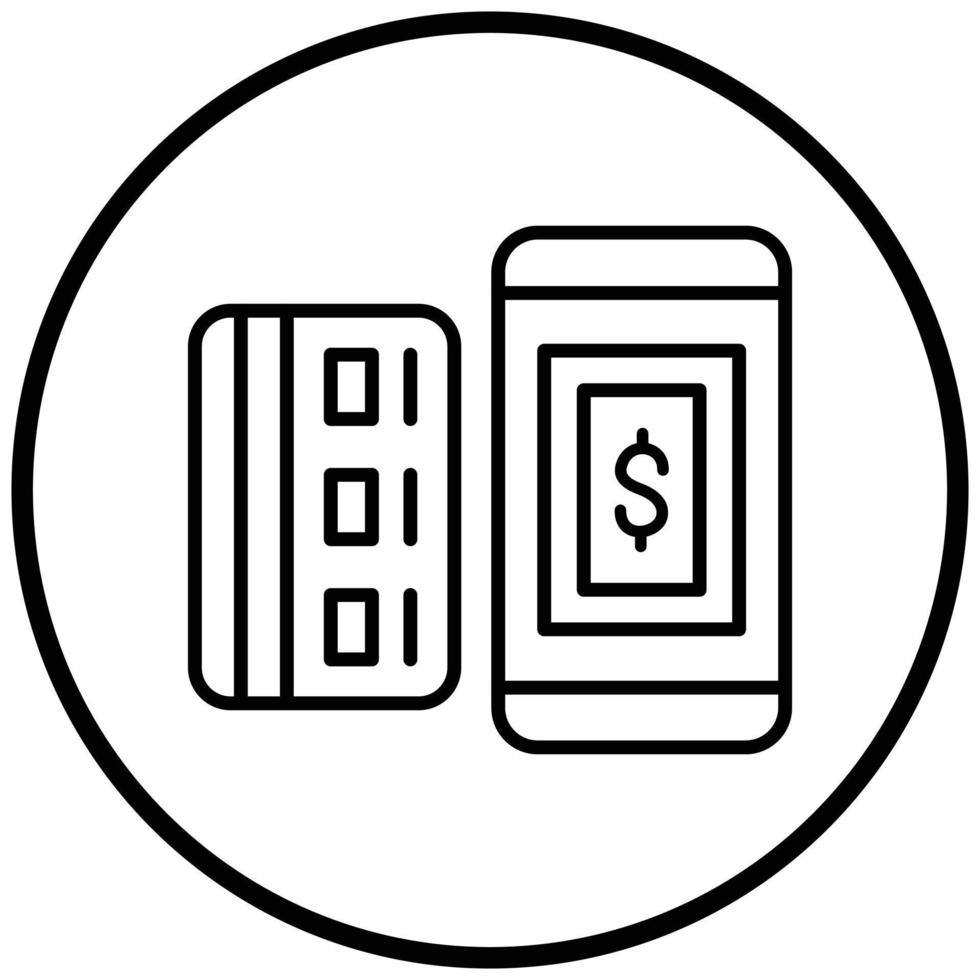 Cashless Payment Icon Style vector