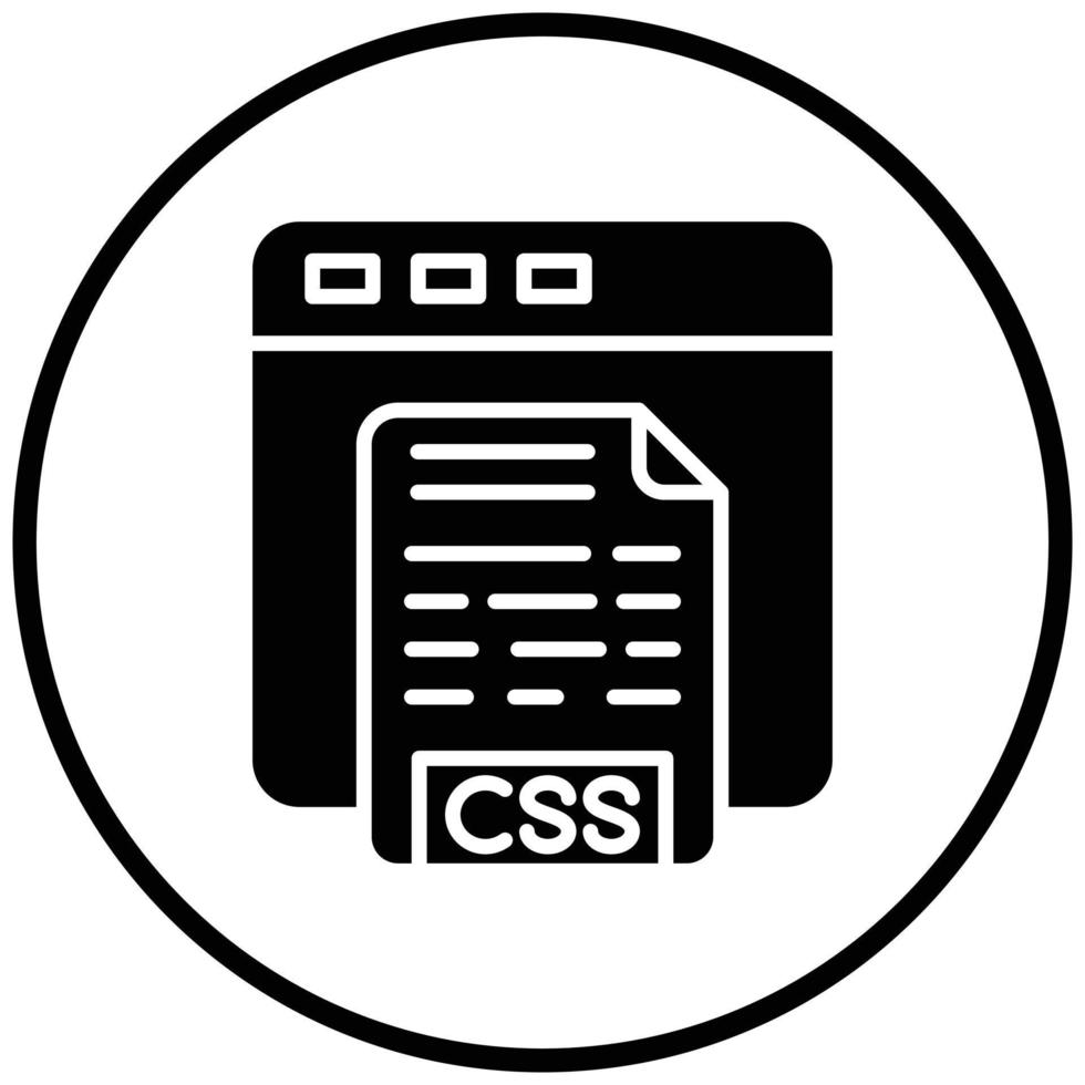 CSS Code Icon Style vector