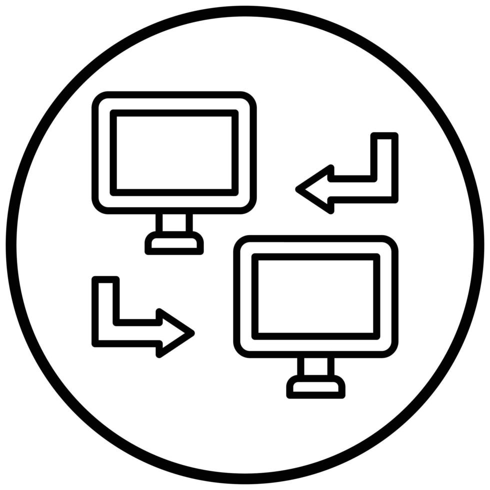 Data Transfer Icon Style vector