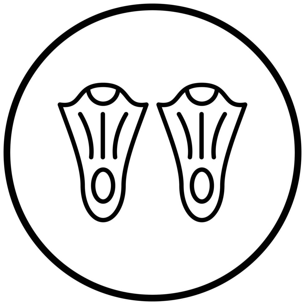 Fins Icon Style vector