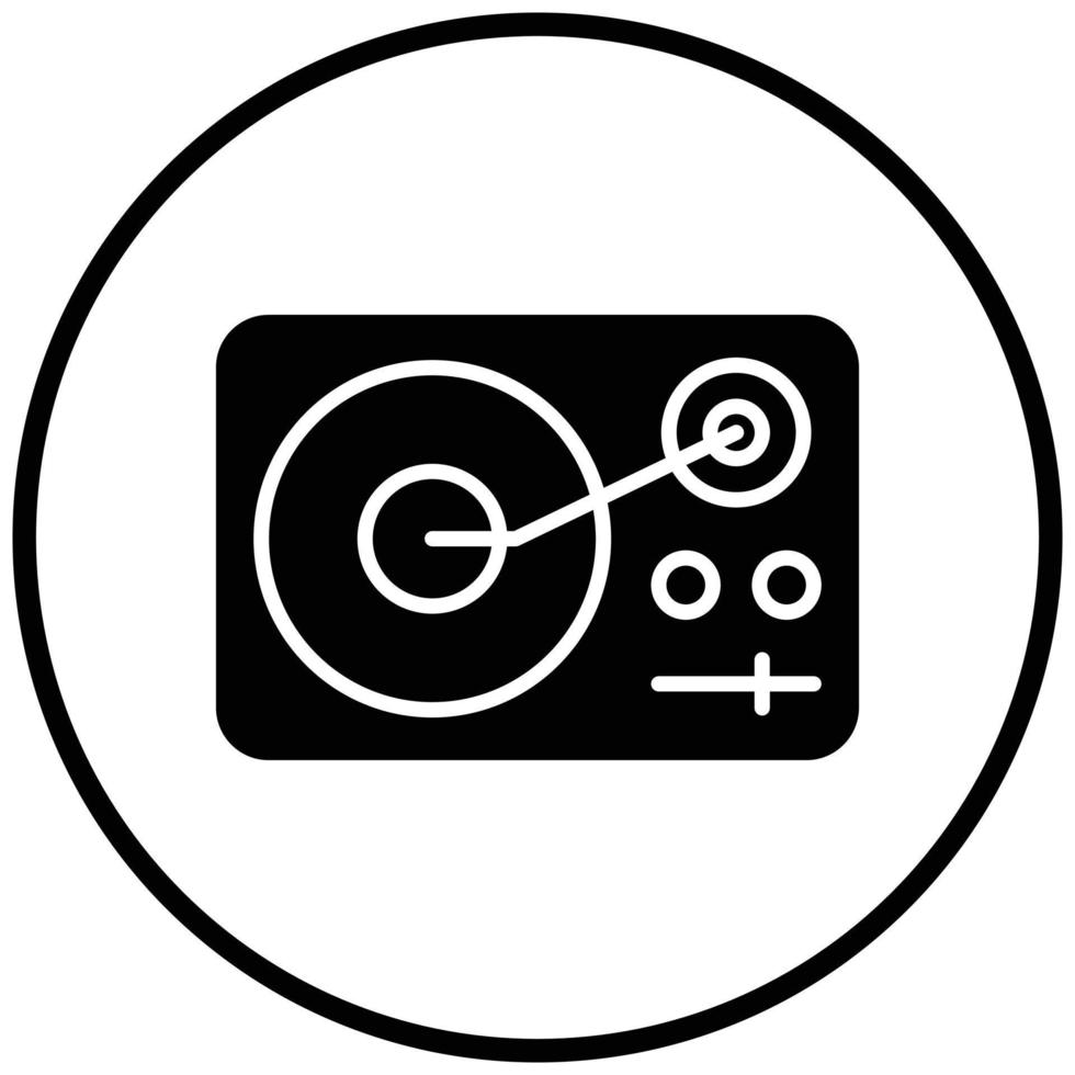 Turntable Icon Style vector