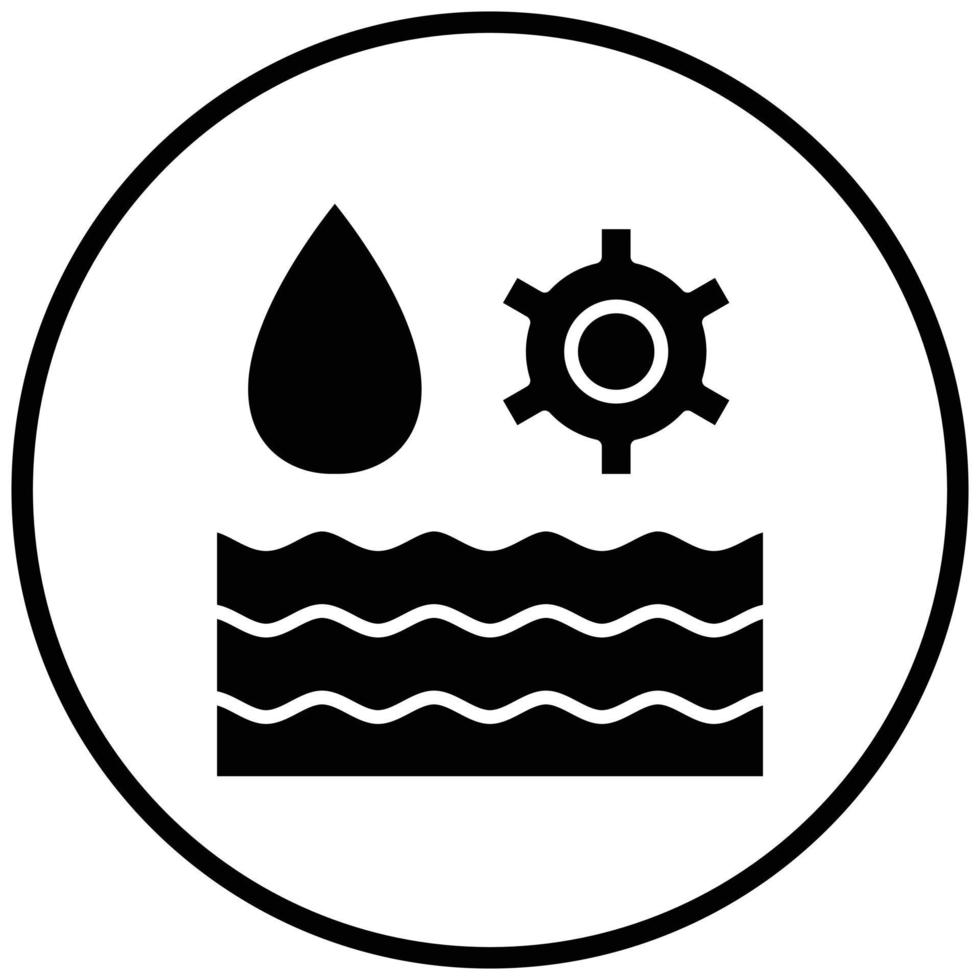 estilo de icono de gestión de agua vector